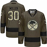 Glued Buffalo Sabres #30 Ryan Miller Green Salute to Service NHL Jersey,baseball caps,new era cap wholesale,wholesale hats